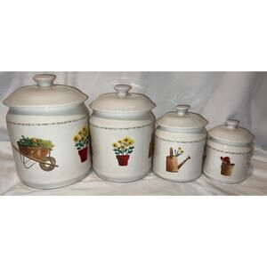 One of a Kind Thomas Pottery 4 Piece Canister Set